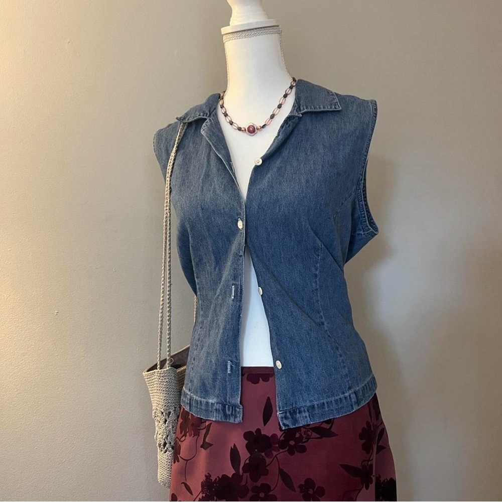 Faded glory denim vest